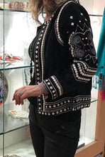 Load image into Gallery viewer, Aditi Velvet Embroidered Jacket
